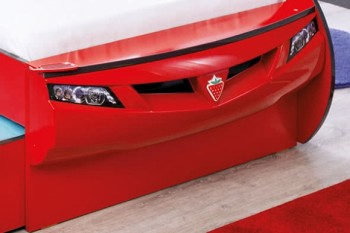 CARBED Кровать-машина Coupe с выдвижной кроватью Red 20.03.1306.00 в Жуланке - zhulanka.mebel54.com | фото