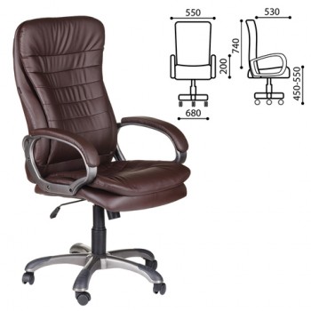 Кресло офисное BRABIX Omega EX-589 (коричневое) в Жуланке - zhulanka.mebel54.com | фото