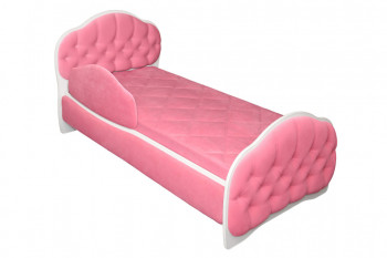 Кровать 160 Гармония 89 Розовый (мягкий бортик) в Жуланке - zhulanka.mebel54.com | фото