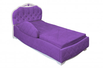 Кровать 190 Гармония Lux 32 Фиолетовый (мягкий бортик) в Жуланке - zhulanka.mebel54.com | фото