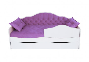 Кровать 190 серии Иллюзия Лайт 1 ящик 32 Фиолетовый (подушки) в Жуланке - zhulanka.mebel54.com | фото