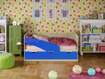Кровать Бабочки 1,8м (Синий матовый) в Жуланке - zhulanka.mebel54.com | фото