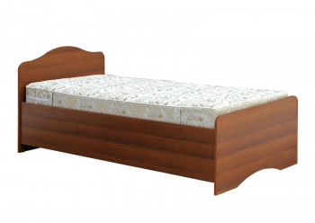 Кровать одинарная 900-1 без матраса (круглые спинки) Орех Таволато в Жуланке - zhulanka.mebel54.com | фото