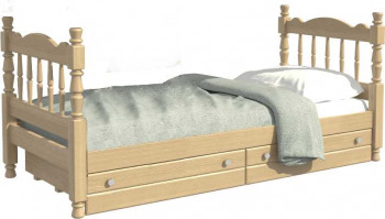 Кровать одинарная Аленка из массива сосны 800*1890 Сосна в Жуланке - zhulanka.mebel54.com | фото