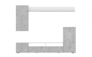 Мебель для гостиной МГС 4 (Белый/Цемент светлый) в Жуланке - zhulanka.mebel54.com | фото