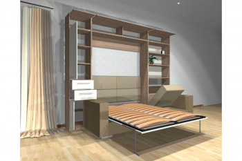 Шкаф-кровать с диваном Каролина в Жуланке - zhulanka.mebel54.com | фото